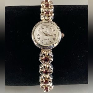 Sterling silver Idaho Red Garnet Watch